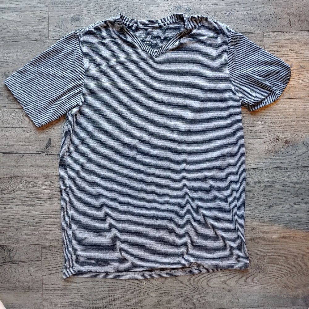 Men's Striped V-Neck